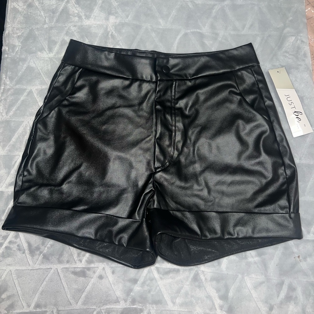 Faux Leather Shorts NWT